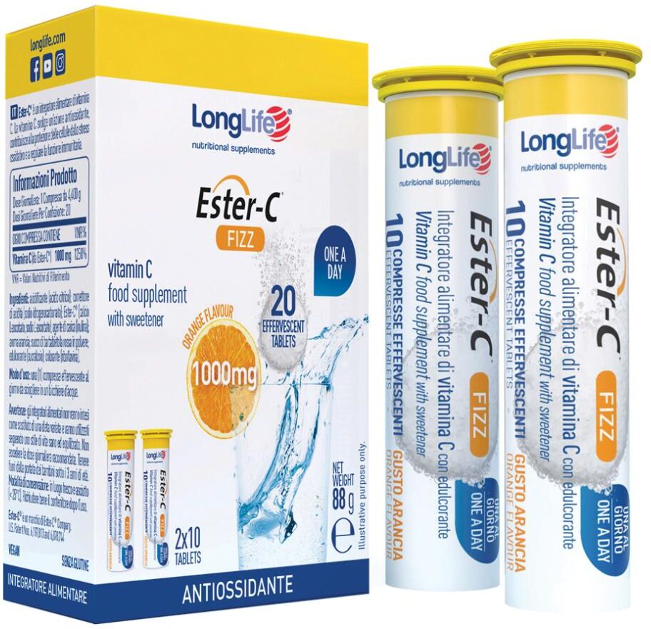 Longlife Ester-C Fizz Ara20cpr