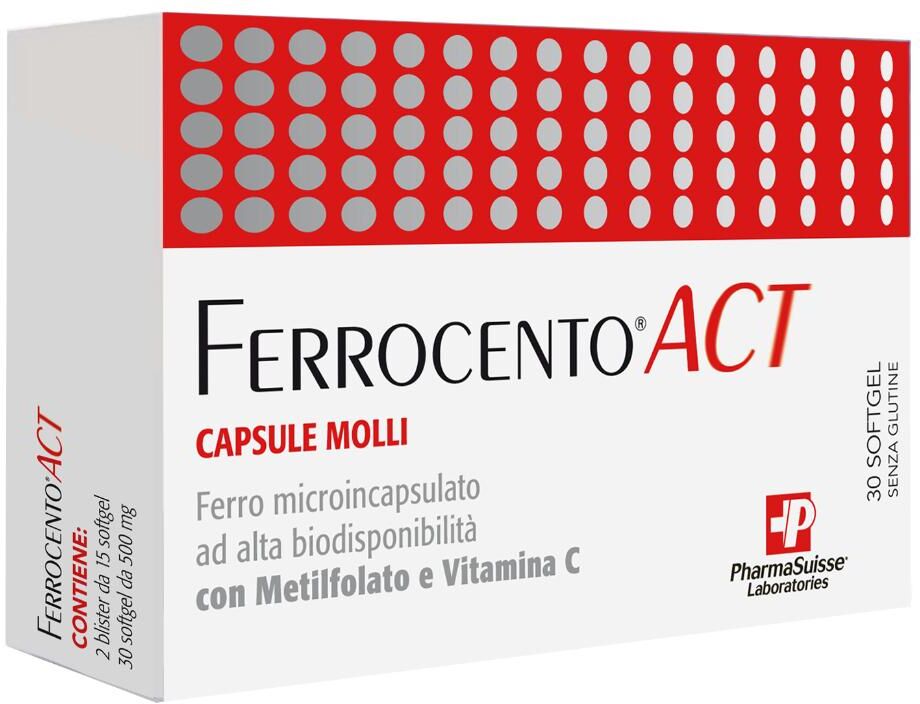 Pharmasuisse Laboratories Spa Ferrocento Act 30cps Molli