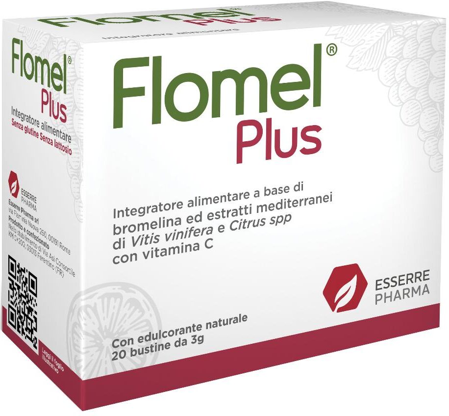 Esserre Pharma Srl Flomel Plus - Integratore Alimentare 20 Bustine