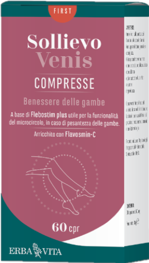 Erba Vita Sollievo Venis Integratore Alimentare Benessere Delle Gambe 60 Compresse