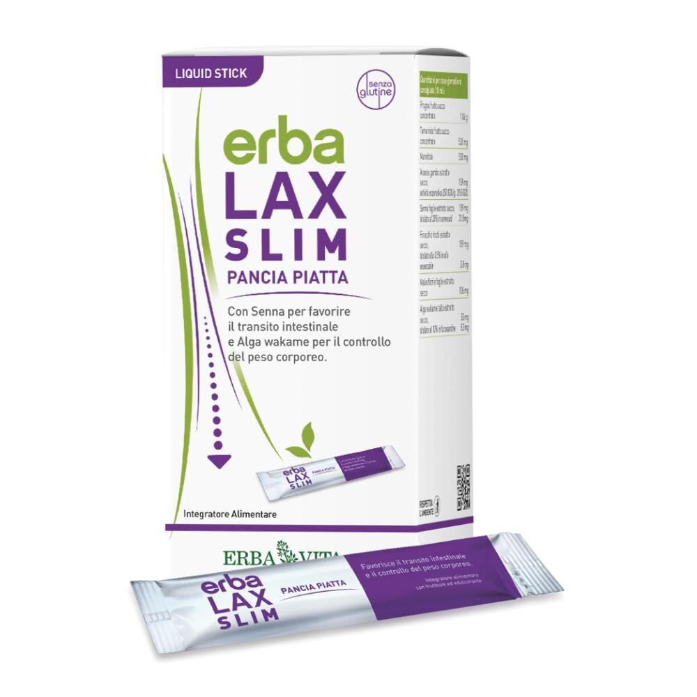 Erba Vita Erba lax Slim Pancia Piatta Integratore Alimentare 12 Buste Stick Pack