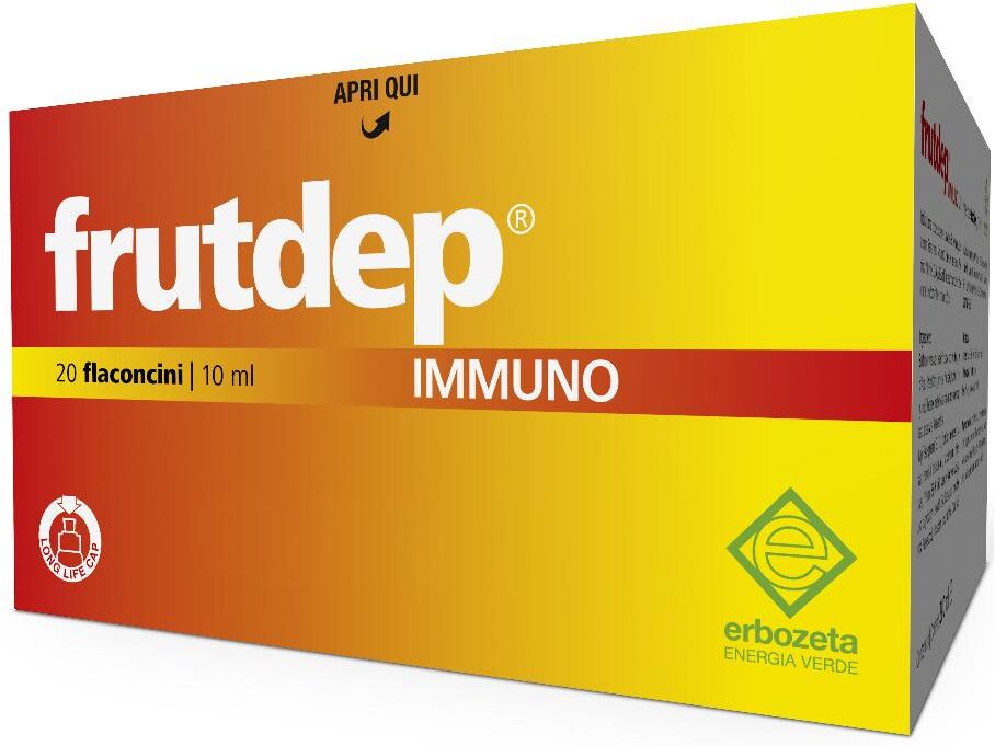 ERBOZETA SpA Frutdep Immuno Integratore per difese immunitarie 20 flaconcini da 10 ml