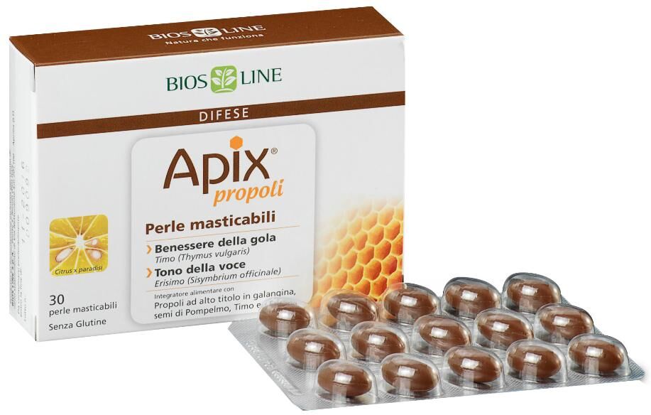 Bios Line  Difese Immunitarie Apix Integratore 30 Perle Masticabili