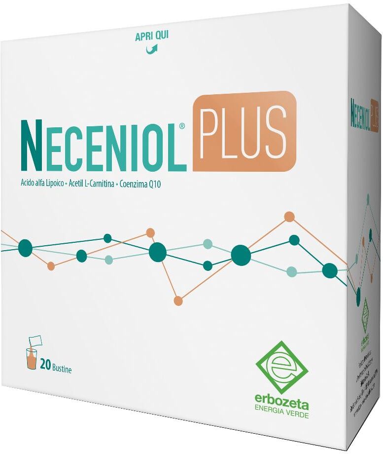 ERBOZETA SpA Neceniol Plus Integratore funzionalità cardiaca 20 Bustine