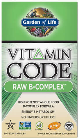 Garden Of Life Raw B-complex - vitamine B dal cibo integrale - 60 caps