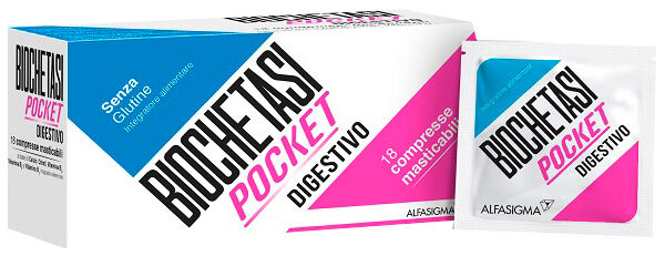 Alfasigma Biochetasi Pocket Digestiv 18 Compresse Masticabili Nuova Formulazione