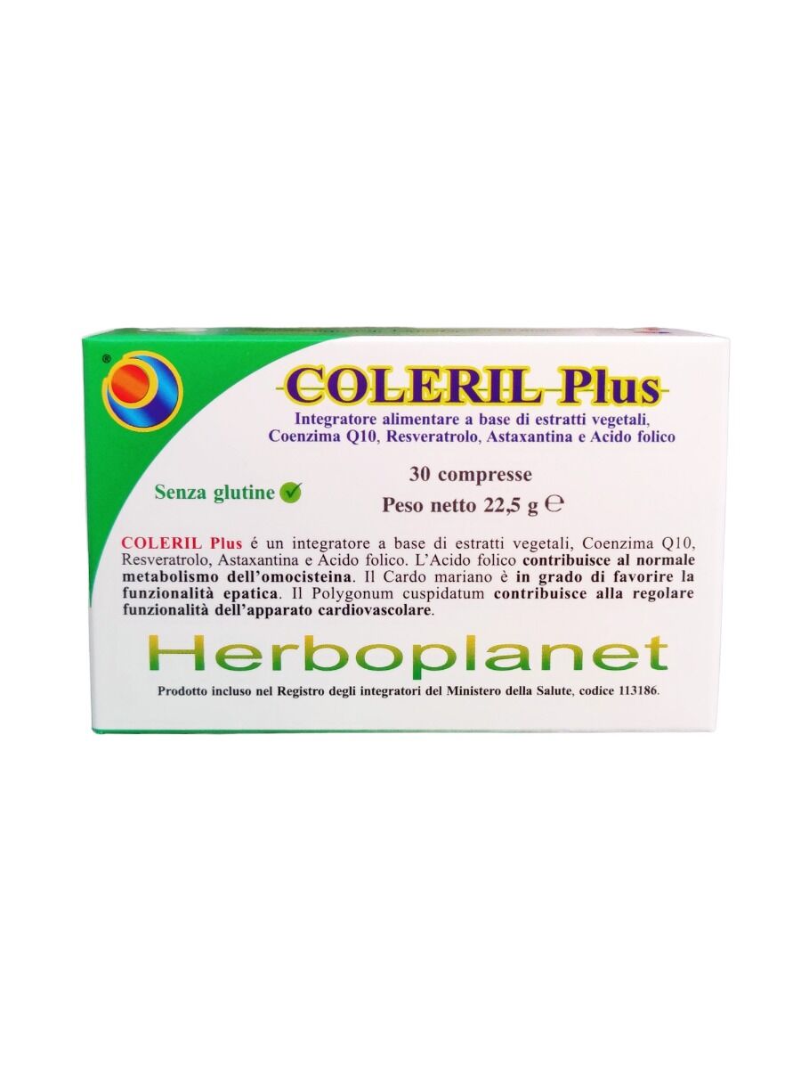 Herboplanet Coleril Plus Integratore Colesterolo Alto 30 compresse