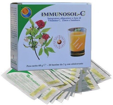 Herboplanet Immunosol C Integratore Difese Immunitarie con Vitamine 20 bustine