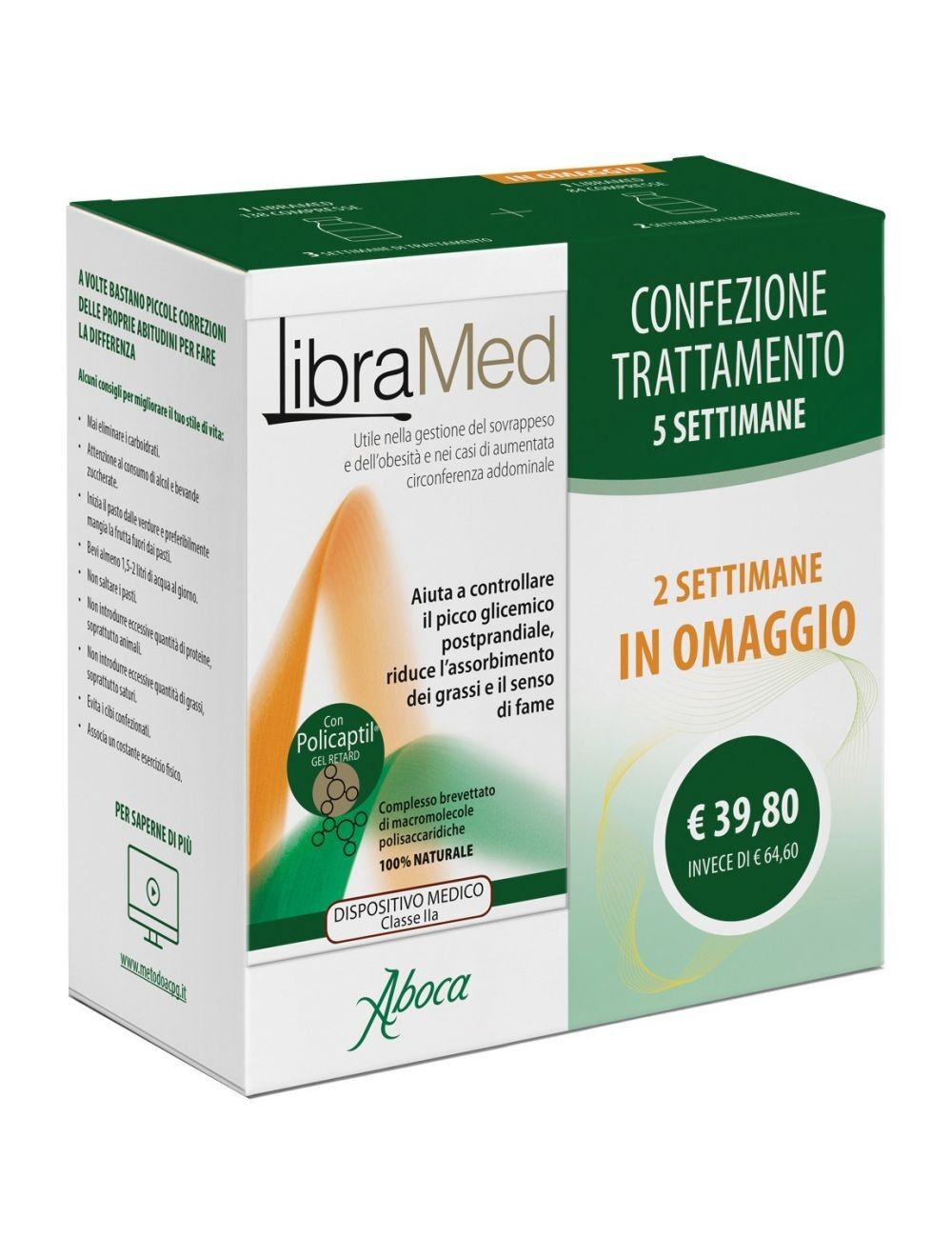 Aboca Libramed trattamento 5 settimane 138 + 84 compresse in omaggio