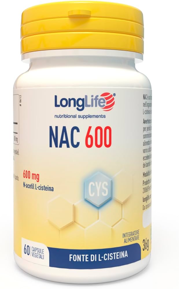 Longlife nac 600 mg Integratore Antiossidante 60 capsule