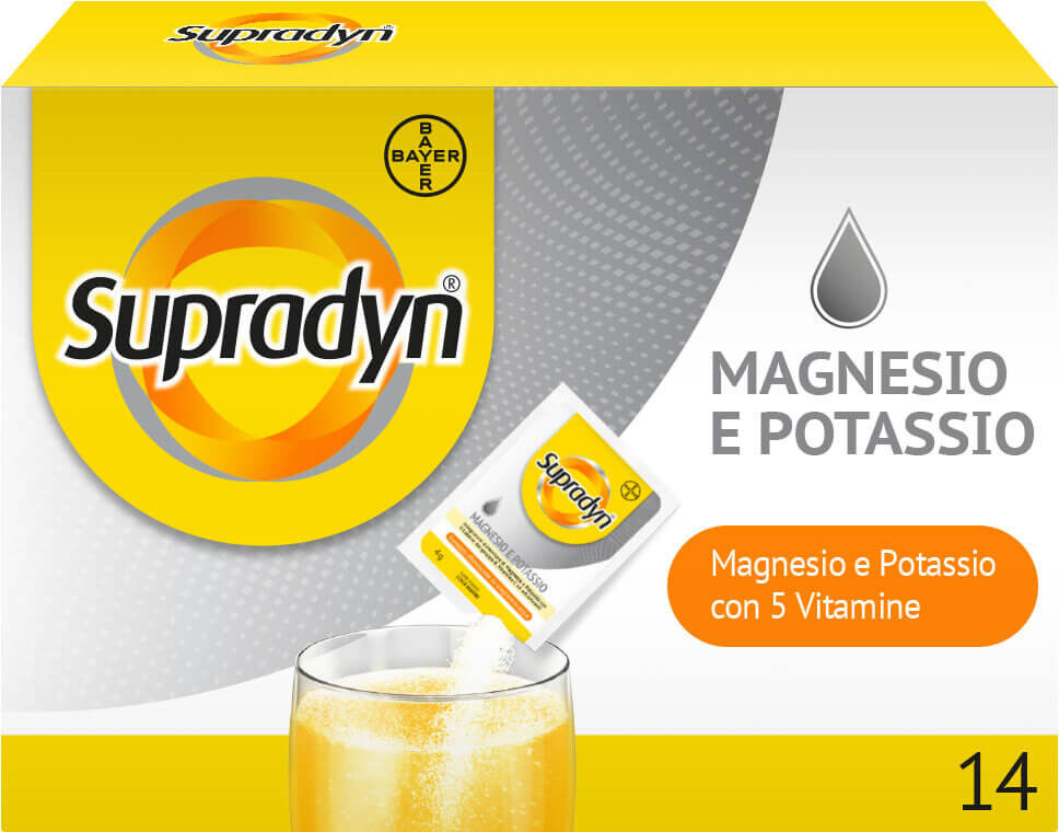 Bayer Supradyn Magnesio Potassio Sali Minerali con Vitamine 14 bustine