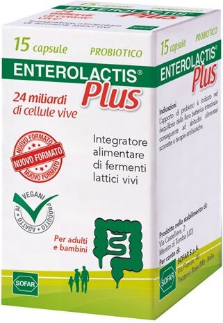 Sofar Enterolactis plus Fermenti Lattici 15 Capsule