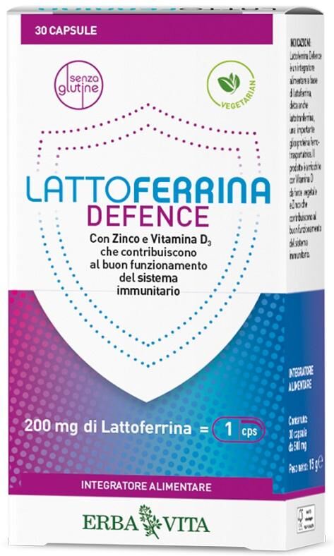 Erba Vita Lattoferrina Defence Integratore Per le Difese Immunitarie 30 Capsule