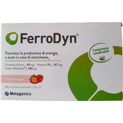 metagenics Ferrodyn 84 Compresse Masticabili Integratore Ferro