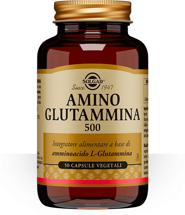 Solgar Amino Glutammina 500 Integratore Memoria 50 Capsule Vegetali