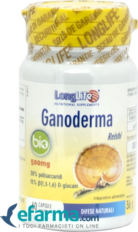 LongLife Ganoderma Bio Integratore Difese Immunitarie 60 Capsule