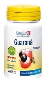 LongLife Guarana 500 mg Integratore 60 Capsule Vegetali