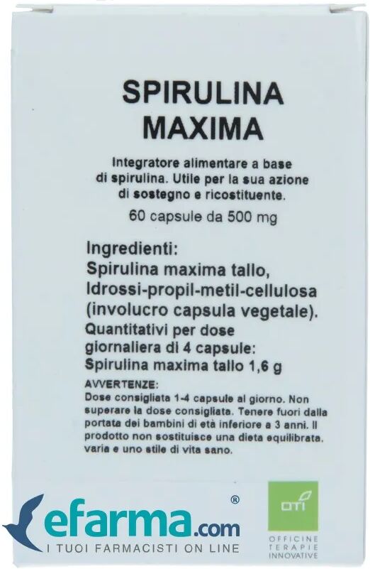 Oti Spirulian Maxima Polvere Integratore 60 Capsule