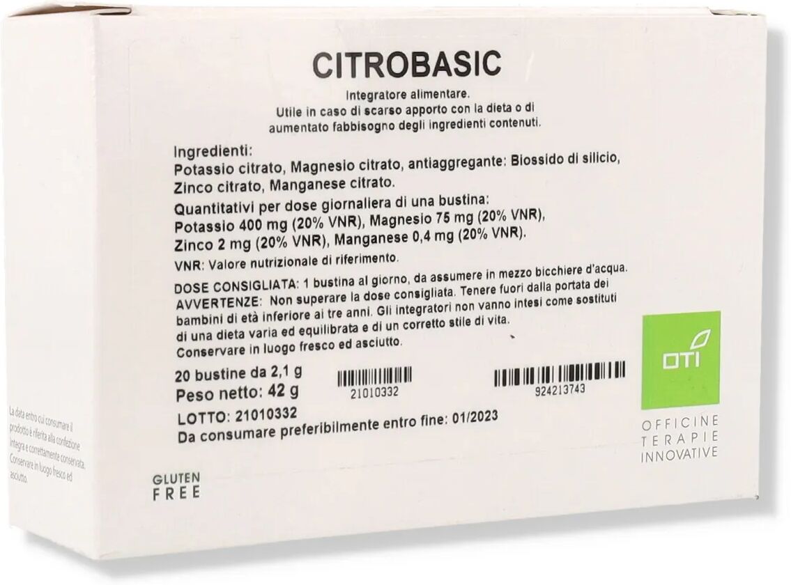 Oti Citrobasic Integratore 20 Bustine