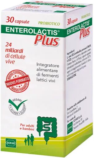 Enterolactis Plus Integratore Fermenti Lattici Vivi 30 Capsule