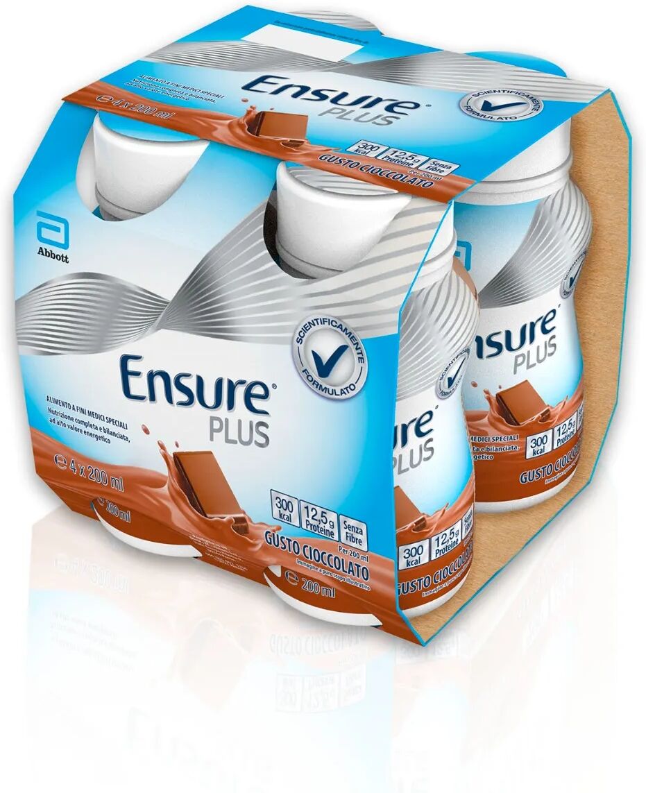 Ensure Plus Alimento a Fini Medici Speciali Ipercalorico Cioccolato 4x200ml