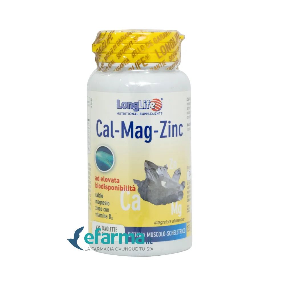 LongLife Cal Mag Zinc Integratore Ossa 60 Tavolette