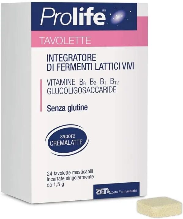 Prolife Tavolette Integratore Di Fermenti Lattici Vivi Bambini 24 Tavolette Masticabili