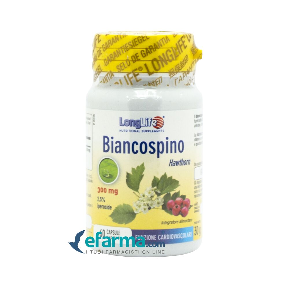 LongLife Biancospino Integratore Cardiovascolare 60 Capsule