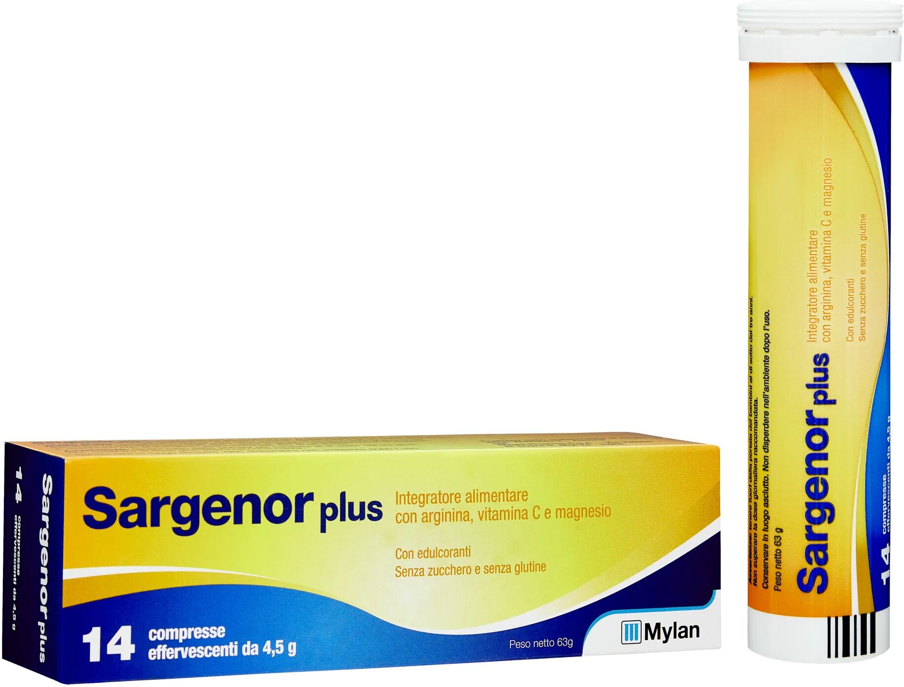 Sargenor Plus Integratore Arginina e Vitamina C 14 Compresse Effervescenti