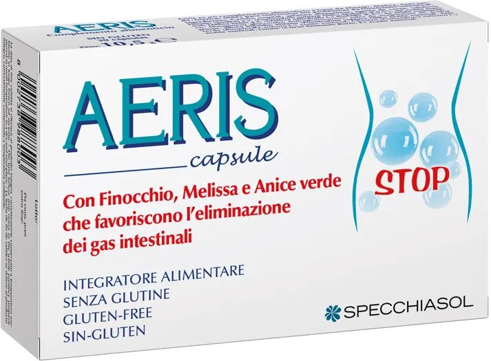 Specchiasol Aeris Gas Intestinale Integratore Eliminazione Gas 30 Capsule