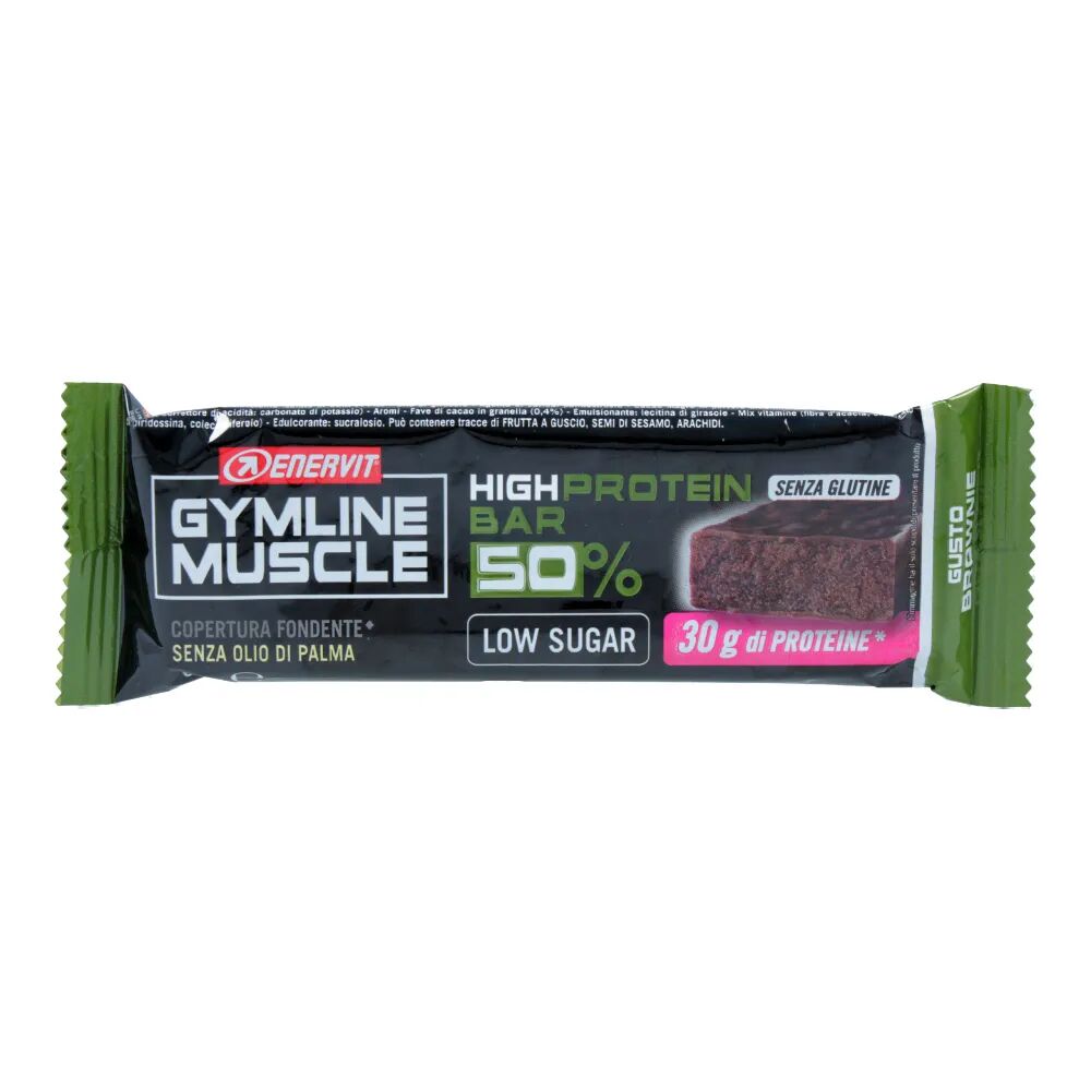 Enervit Gymline Muscle High Protein Bar 50% Barretta Proteica Brownie 60 g