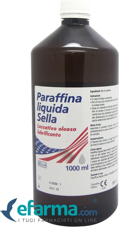 Sella Paraffina Liquida Lassativo Oleoso Lubrificante 1 L