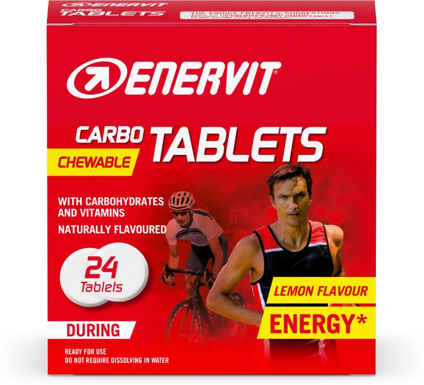 Enervit Carbo Tablets tubo Integratore Energetico Limone 24 Tavolette