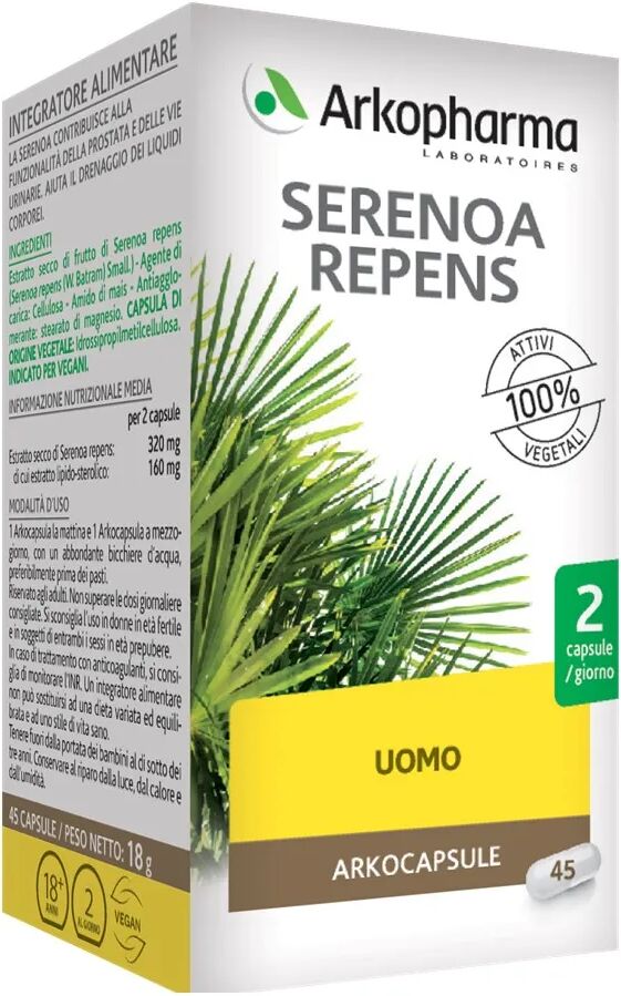 ARKOPHARMA Arkocapsule Serenoa Repens Integratore Per La Prostata 45 Capsule