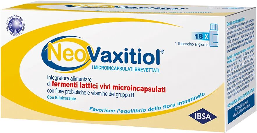 NeoVaxitiol Integratore Fermenti Lattici Vivi 18 Flaconcini