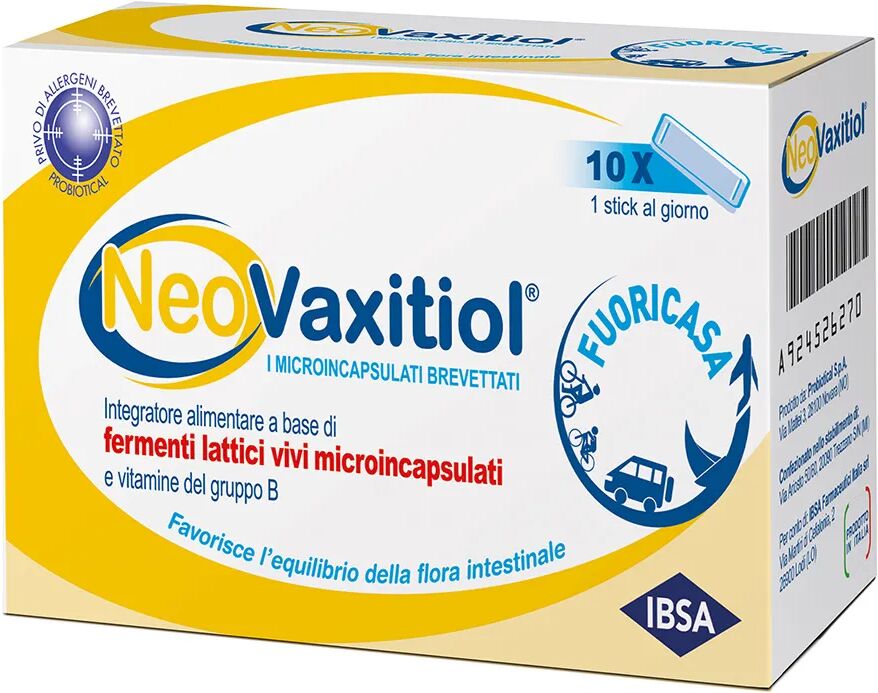 NeoVaxitiol Integratore Fermenti Lattici Vivi 10 Stick Orosolubili