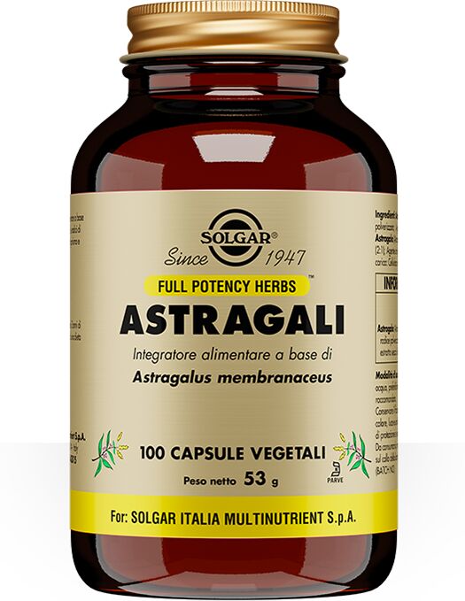 Solgar Astragali Integratore Difese Immunitarie 100 Capsule