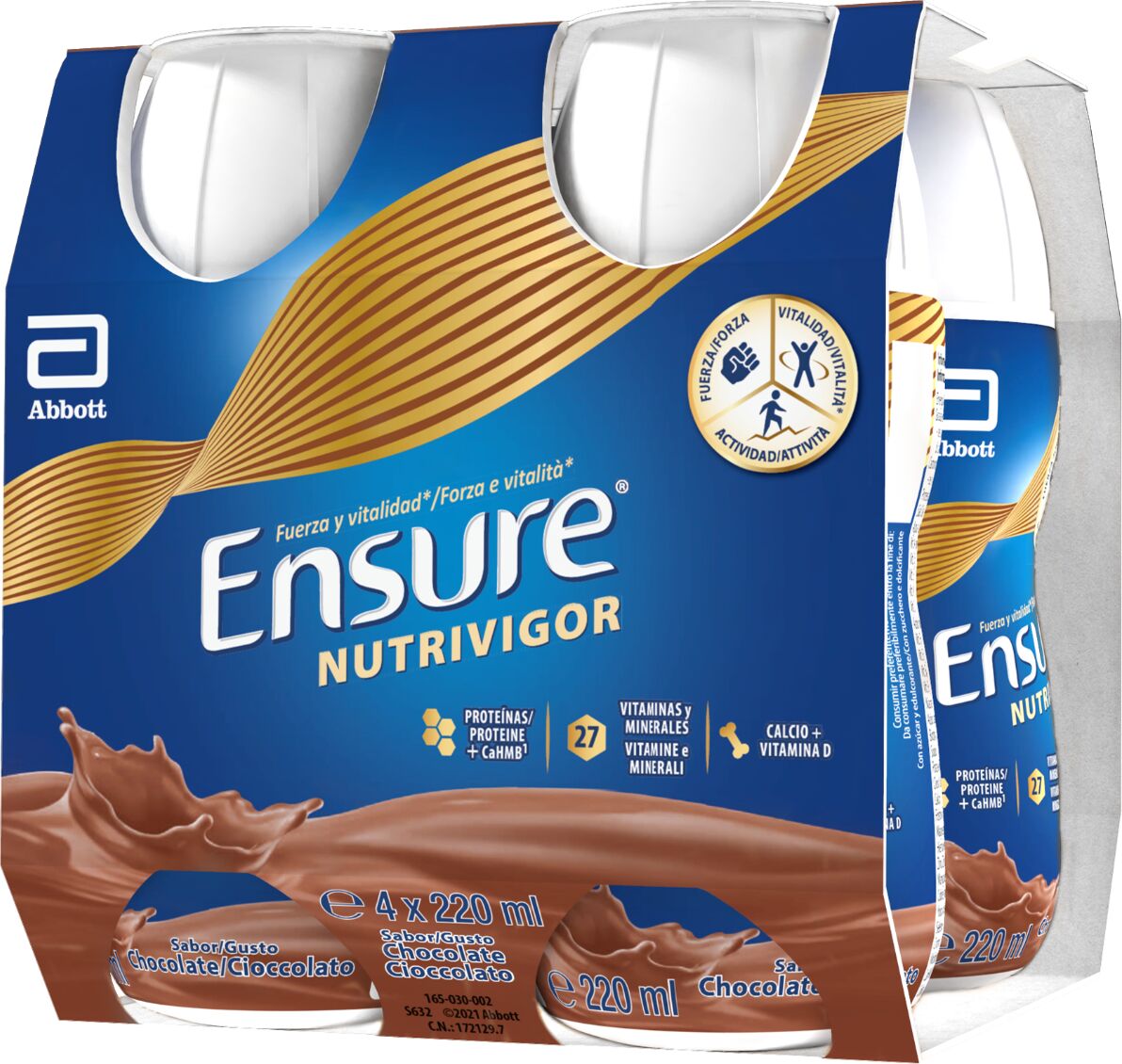 Ensure Nutrivigor Integratore alimentare Proteico da Bere Cioccolato 4x220ml