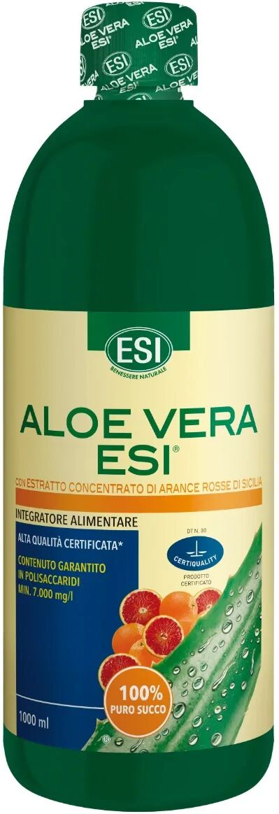 Esi Aloe Vera Puro Succo Arancia Rossa Integratore Depurativo 1000 ml