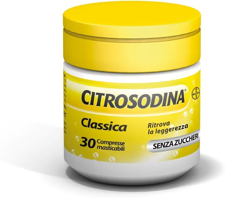 Citrosodina Masticabile Digestivo per Pesantezza di Stomaco 30 Compresse Masticabili Senza Zucchero