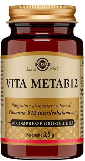 Solgar Vita Meta B12 Integratore Vitaminico 30 Compresse Orosolubili