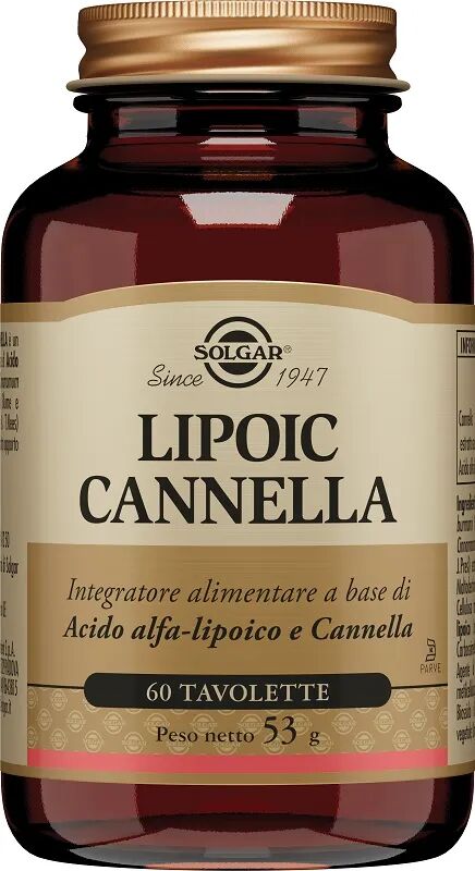 Solgar Lipoic Cannella Integratore Antiossidante Digestivo 60 Capsule Vegetali