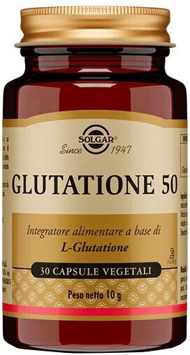 Solgar Glutatione 50 Integratore Antiossidante 30 Capsule Vegetali