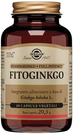 Solgar Fitoginkgo Integratore Antiossidante 60 Capsule Vegetali