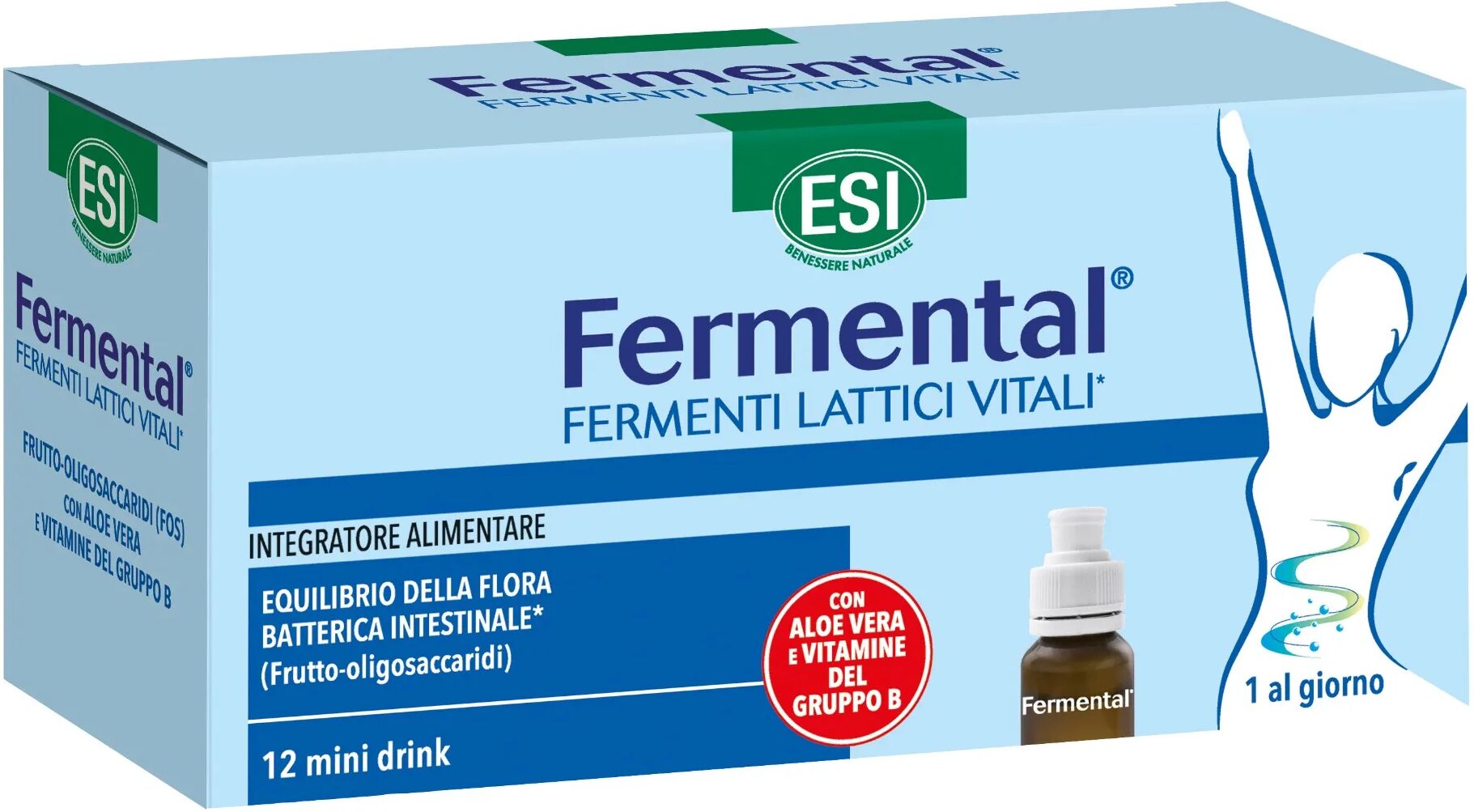 Esi Fermental Max Mini Drink Integratore Ripristina Flora Batterica Intestinale 12 Flaconcini