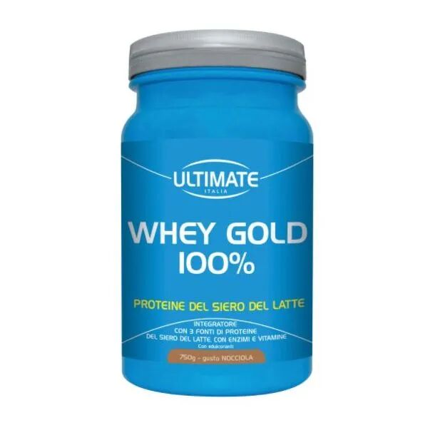 Ultimate Italia Whey Gold 100% Proteine del Siero del Latte Gusto Nocciola 750 g