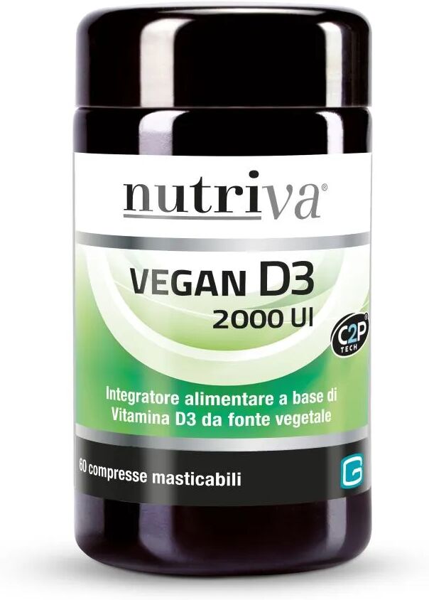 NUTRIVA Vegan D3 Integratore Vitaminina D 60 Compresse Masticabili