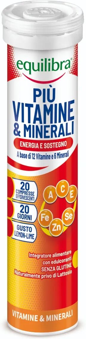 Equilibra Più Vitamine e Minerali Integratore Vitaminico 20 Compresse Effervescenti