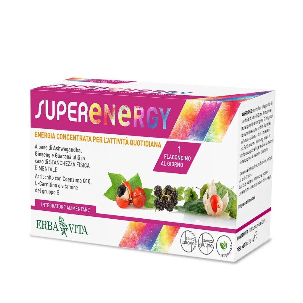 Erba Vita Super Energy Integratore Energetico 10 Flaconcini