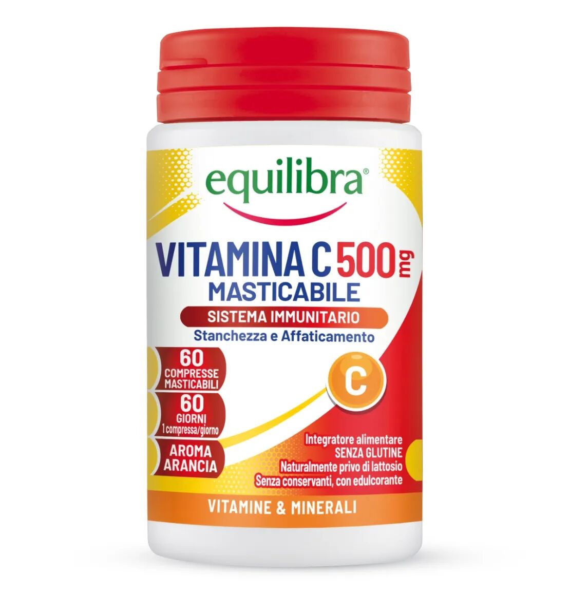 Equilibra Vitamina C 500 Integratore Sistema Immunitario 60 Compresse Masticabili